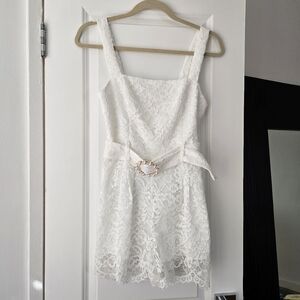 NWT Lavender Brown Kendra lace romper size S